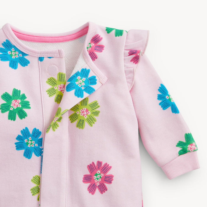 Magnetic Me French Terry Romper - Pink Floral