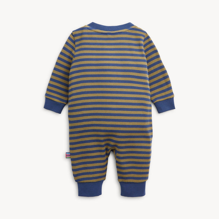 Magnetic Me Romper - Waffle Green Stripe