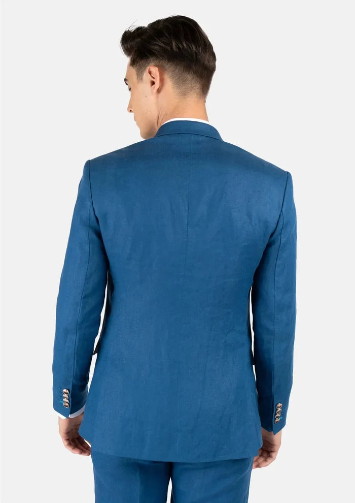 Hudson Marine Blue Linen Suit - SARTORO