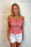 Mavi Garcia Shorts, Denim Shorts, Shorts, Denim, Bottoms, Spring and Summer Shorts, Adeline Boutique, Dallas Boutique, Dallas Boutique, Vacation Shorts