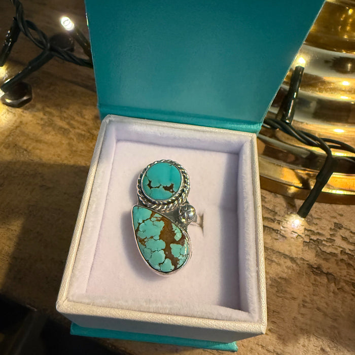 McGinnis Turquoise Ring Size 6.75-7 by GTMW