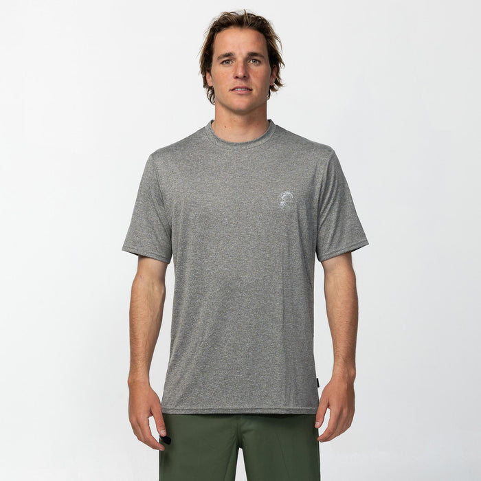 Men's 24-7 Hybrid Surf Tee Short Sleeve Rashie - Charcoal