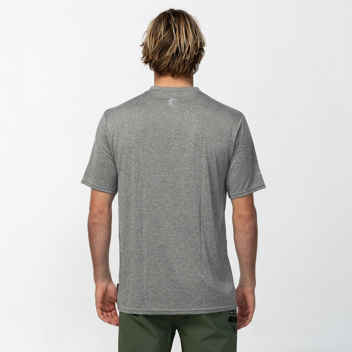 Men's 24-7 Hybrid Surf Tee Short Sleeve Rashie - Charcoal