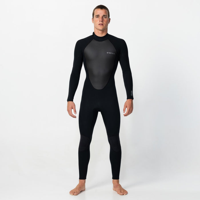 Men's Factor 3/2mm Steamer Back Zip - Black