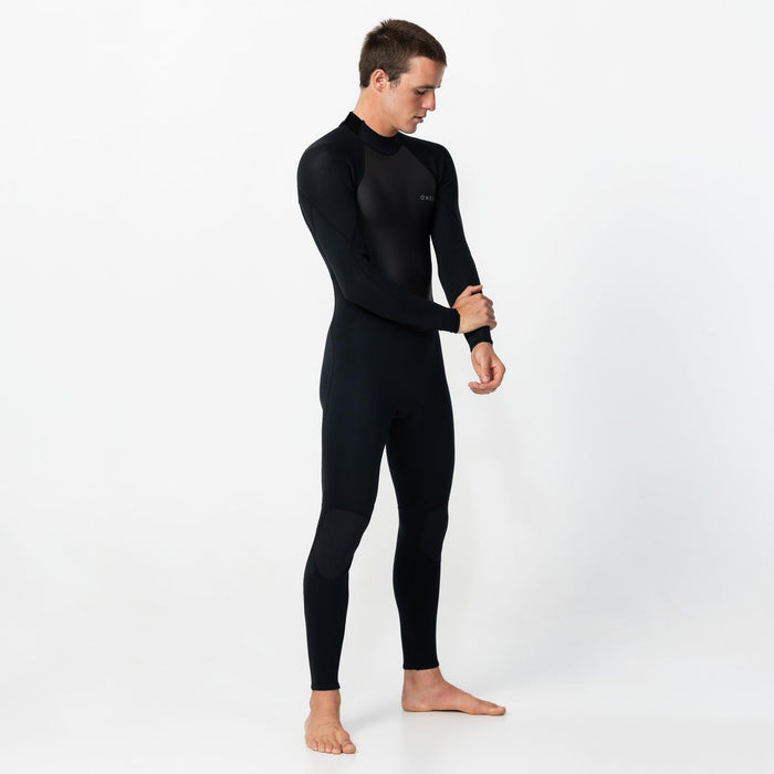 Men's Factor 3/2mm Steamer Back Zip - Black