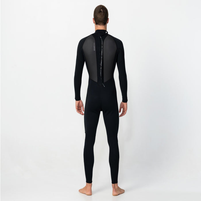 Men's Factor 3/2mm Steamer Back Zip - Black