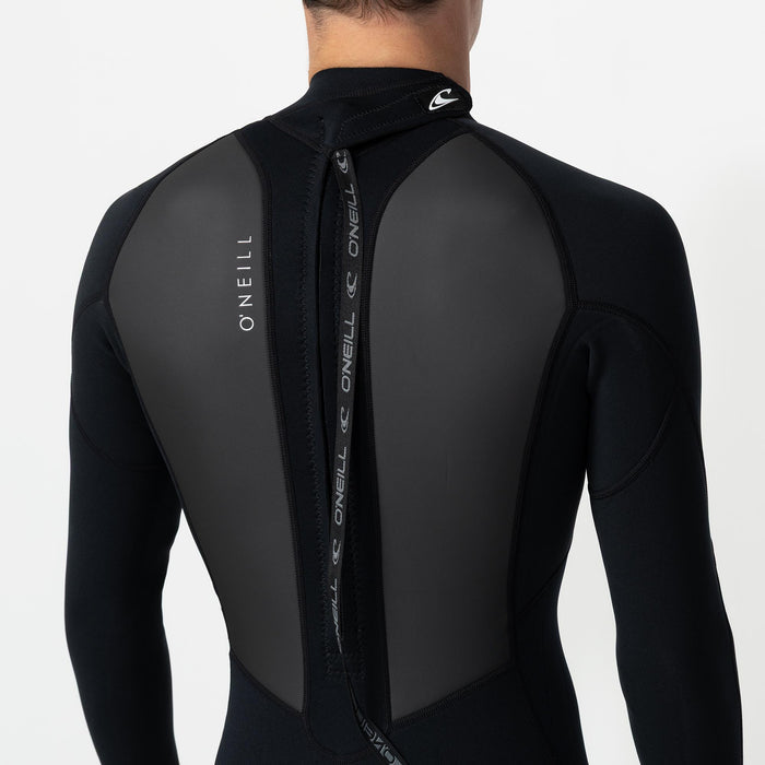 Men's Factor 3/2mm Steamer Back Zip - Black