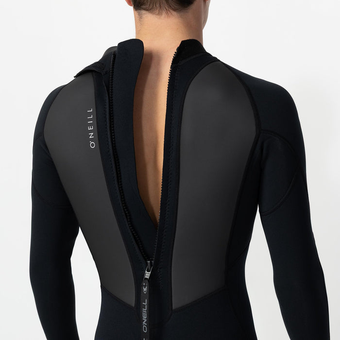 Men's Factor 3/2mm Steamer Back Zip - Black