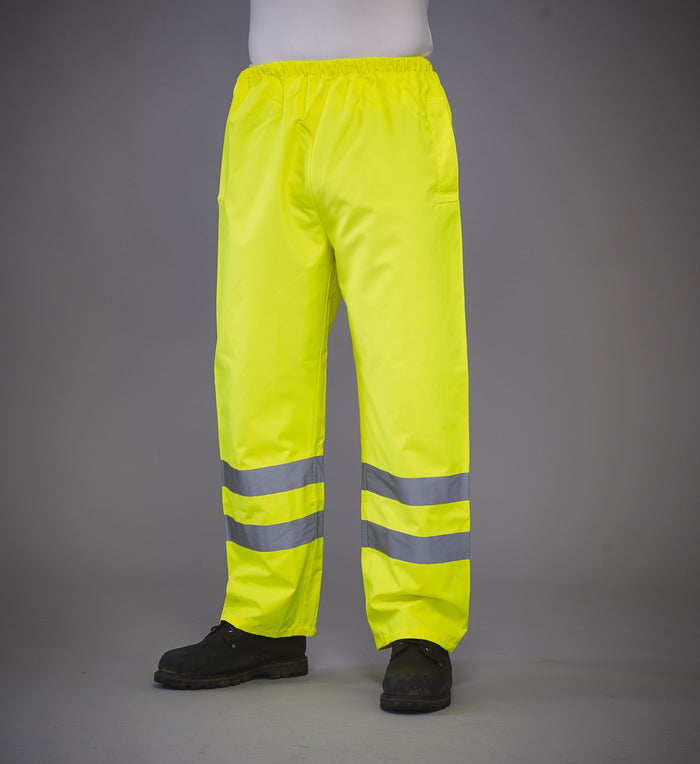 Men's Hi Vis Waterproof and Windproof Overtrousers