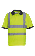 Men's High Vis Short Sleeve Work Polo Shirt