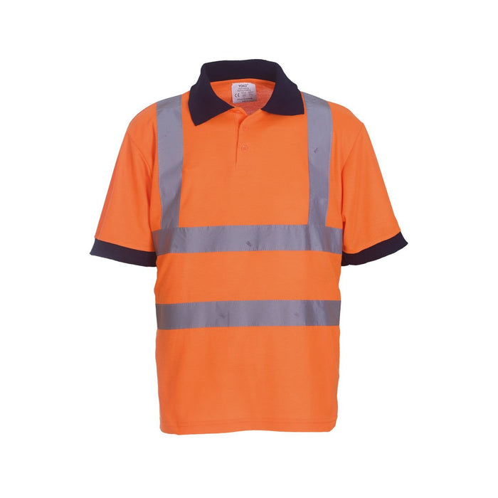 Men's High Vis Short Sleeve Work Polo Shirt