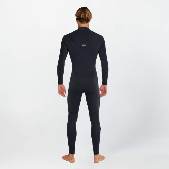 Men's HyperFire 3/2mm Steamer Chest Zip - Black