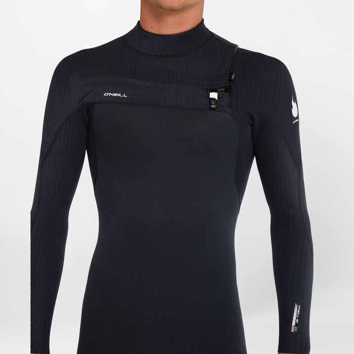 Men's HyperFire 3/2mm Steamer Chest Zip - Black