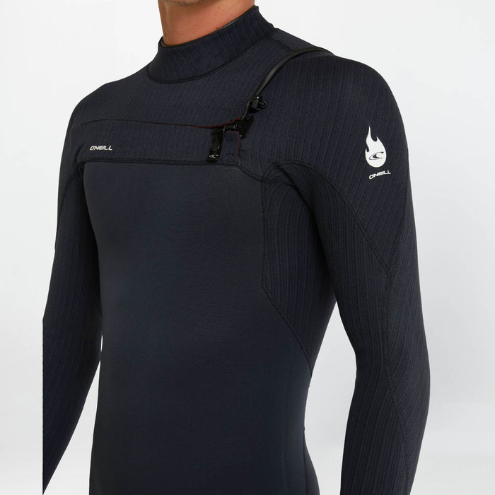 Men's HyperFire 3/2mm Steamer Chest Zip - Black