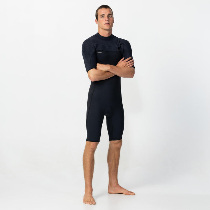 Men's HyperFreak 2mm Short Sleeve Spring Suit Chest Zip - Black