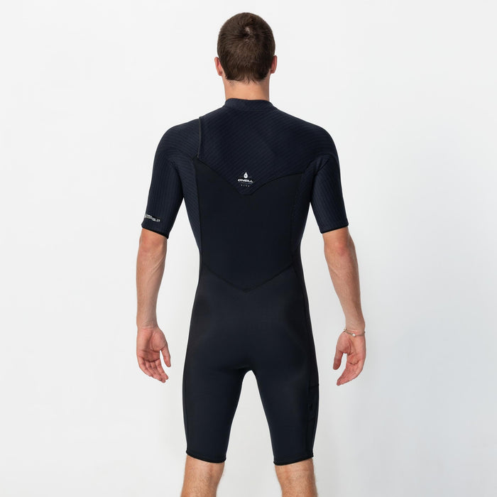 Men's HyperFreak 2mm Short Sleeve Spring Suit Chest Zip - Black