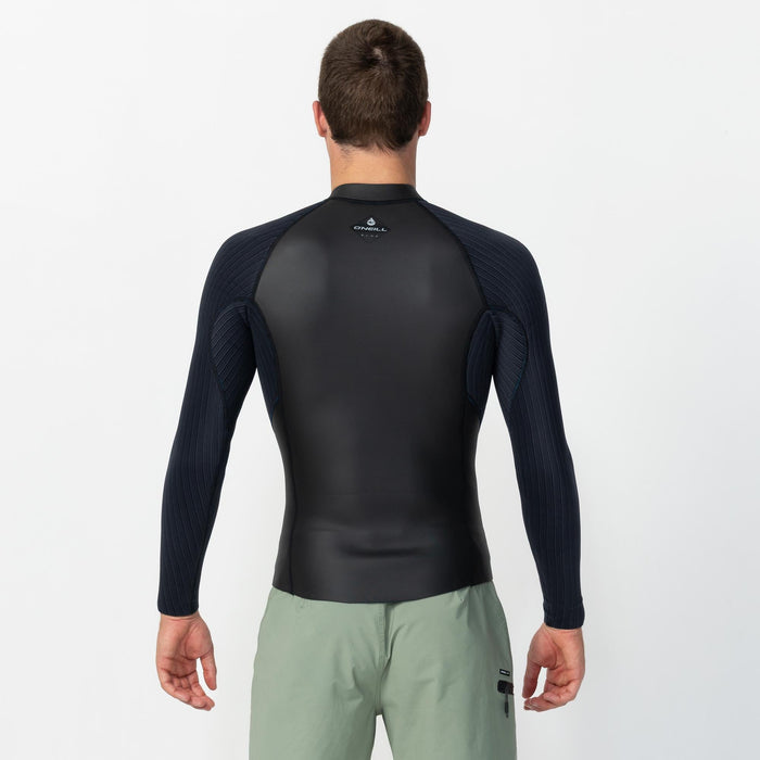 Men's HyperFreak 2mm Wetsuit Jacket Front Zip - Black