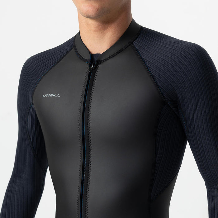 Men's HyperFreak 2mm Wetsuit Jacket Front Zip - Black