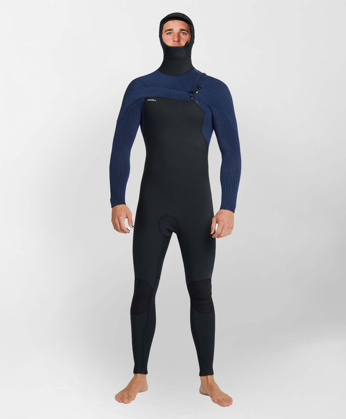 Men's HyperFreak Hooded 5/4+mm Steamer Chest Zip - Black Navy
