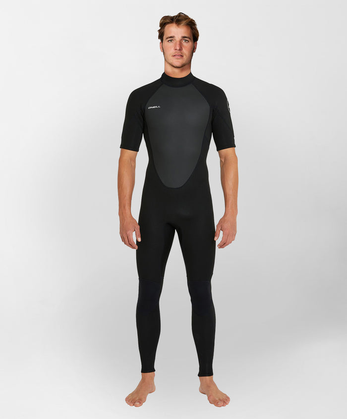 Men's Reactor 2mm Short Arm Steamer Back Zip - Black