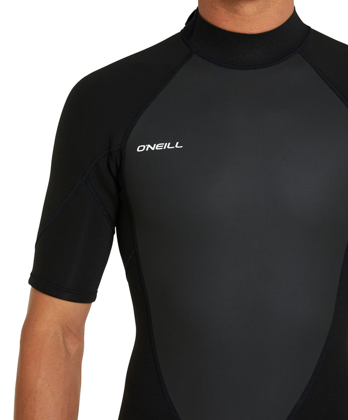 Men's Reactor 2mm Short Arm Steamer Back Zip - Black