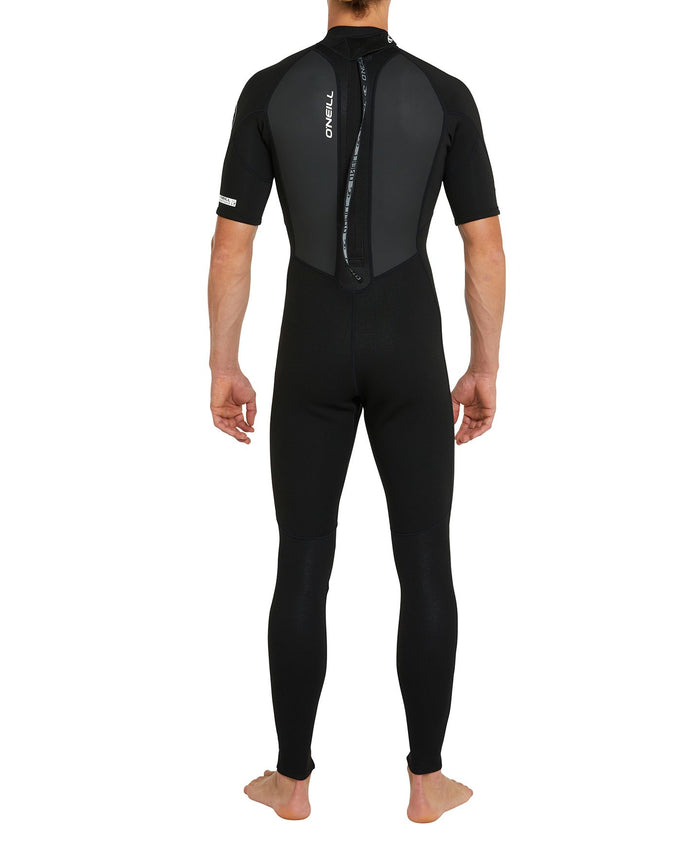 Men's Reactor 2mm Short Arm Steamer Back Zip - Black