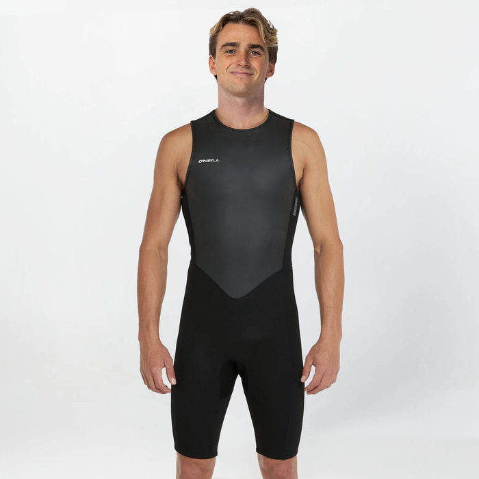 Men's Reactor 2mm Short John Spring Suit Back Zip - Black