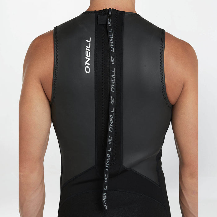 Men's Reactor 2mm Short John Spring Suit Back Zip - Black