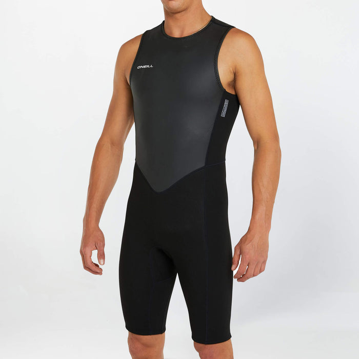 Men's Reactor 2mm Short John Spring Suit Back Zip - Black