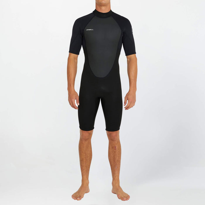 Men's Reactor 2mm Short Sleeve Spring Suit Back Zip - Black