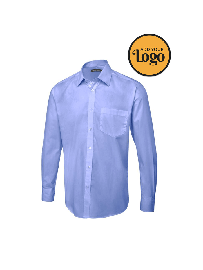 Men's Tailored Fit Long Sleeve Poplin Shirt