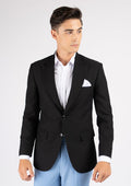 Hudson Midnight Black Stretch Jacket - SARTORO