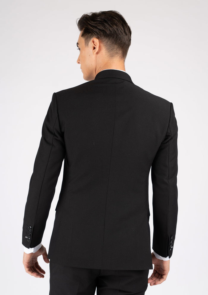 Hudson Midnight Black Stretch Jacket - SARTORO