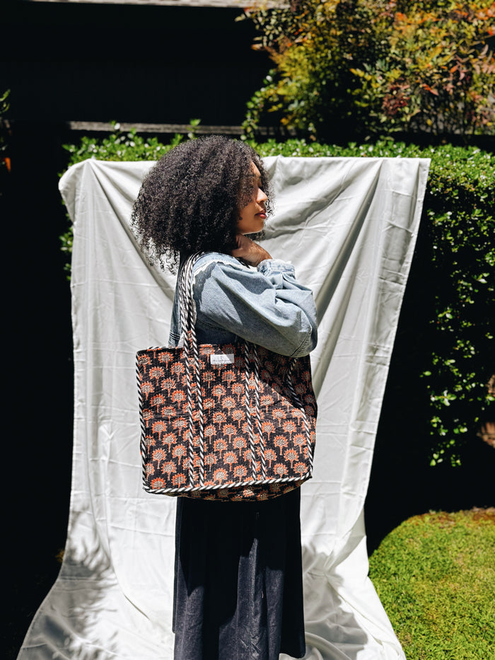 Midnight Bloom Tote