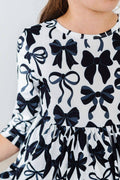 Mila & Rose 3/4 Sleeve Pocket Twirl Dress - Perfectly Tied (Final Sale)