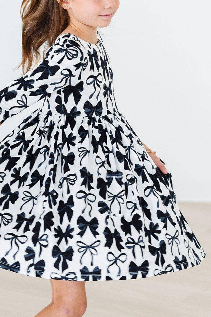 Mila & Rose 3/4 Sleeve Pocket Twirl Dress - Perfectly Tied (Final Sale)