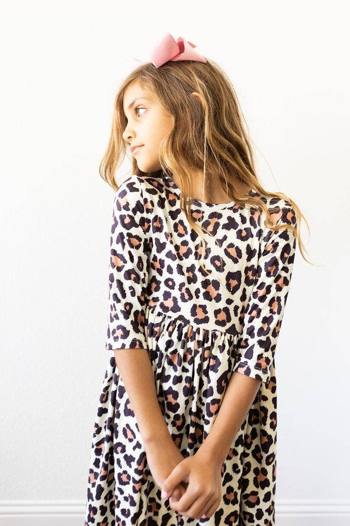 Mila & Rose 3/4 Sleeve Pocket Twirl Dress - Wild One