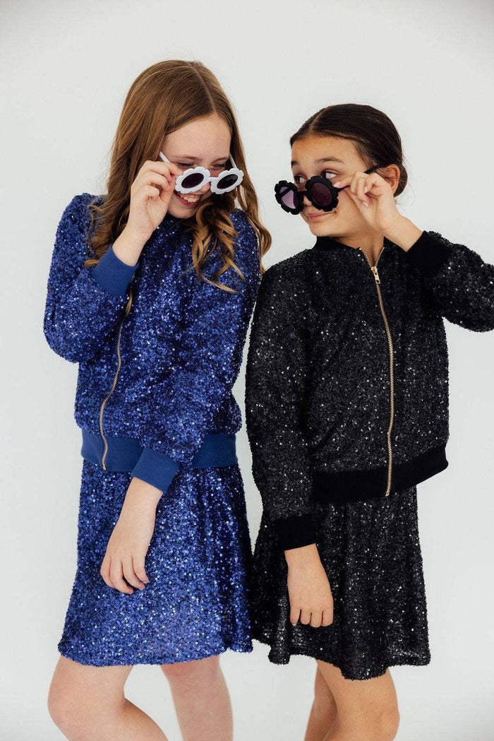 Mila & Rose Sequin Jacket - Black
