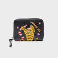Min & Mon - Frodo Black Leather Zip Around Wallet - Tiger and Snake Embroidery