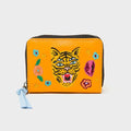 Min & Mon - Frodo Flamingo Orange Leather Zip Around Wallet - Happy Tiger