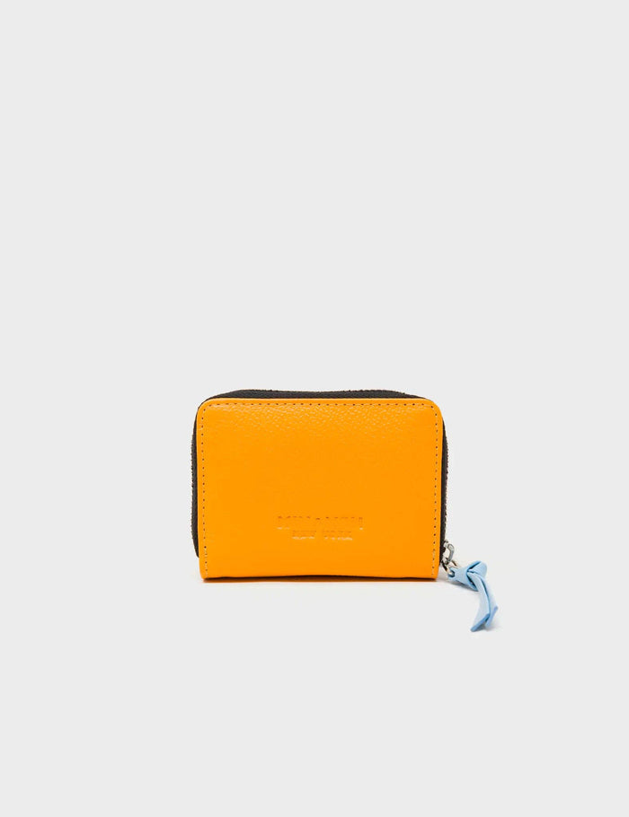 Min & Mon - Frodo Flamingo Orange Leather Zip Around Wallet - Happy Tiger