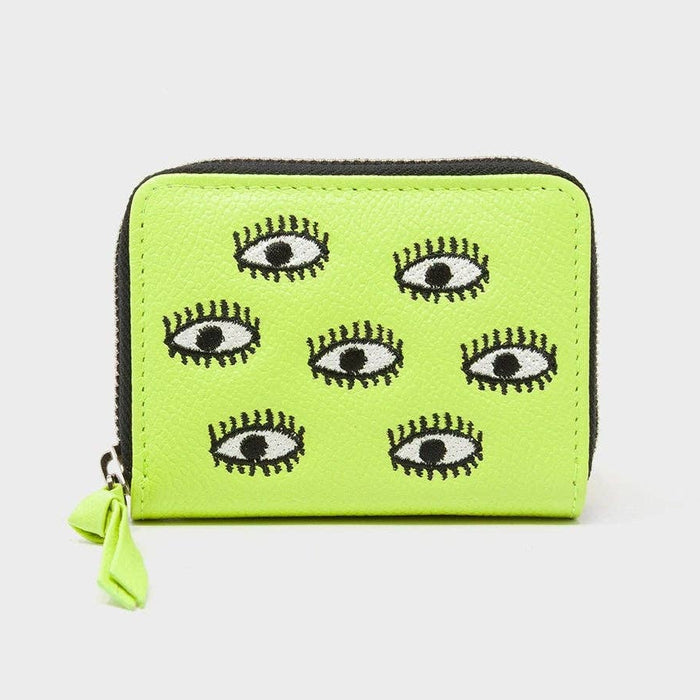 Min & Mon - Frodo Sharp Green Leather Zip Around Wallet - All Over Eyes