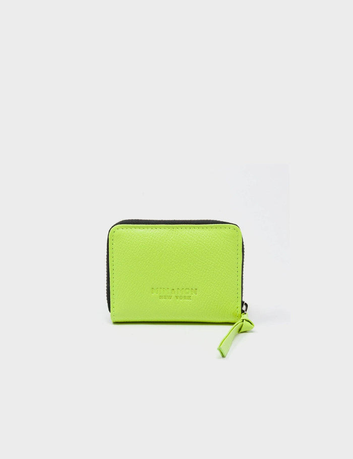 Min & Mon - Frodo Sharp Green Leather Zip Around Wallet - All Over Eyes