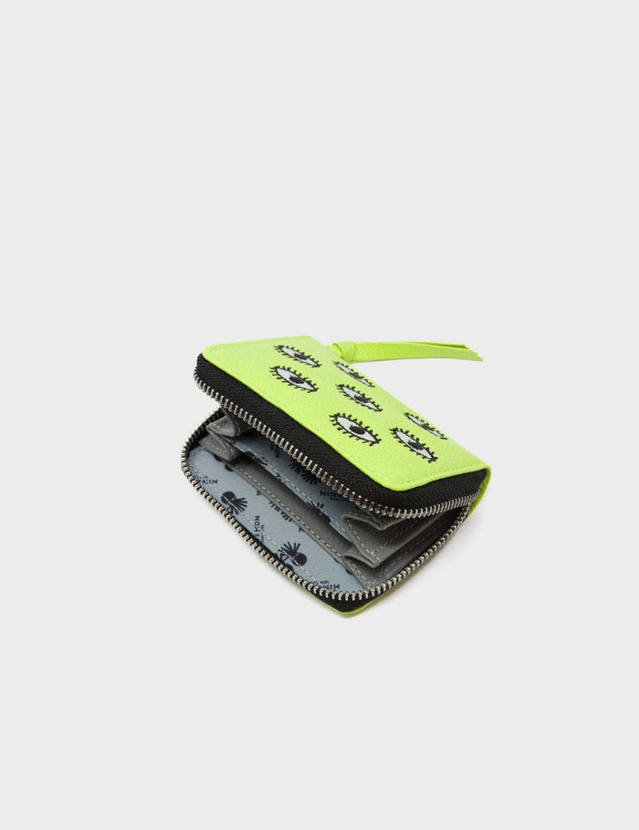 Min & Mon - Frodo Sharp Green Leather Zip Around Wallet - All Over Eyes