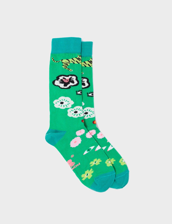 Min & Mon - Green Socks - Floralia
