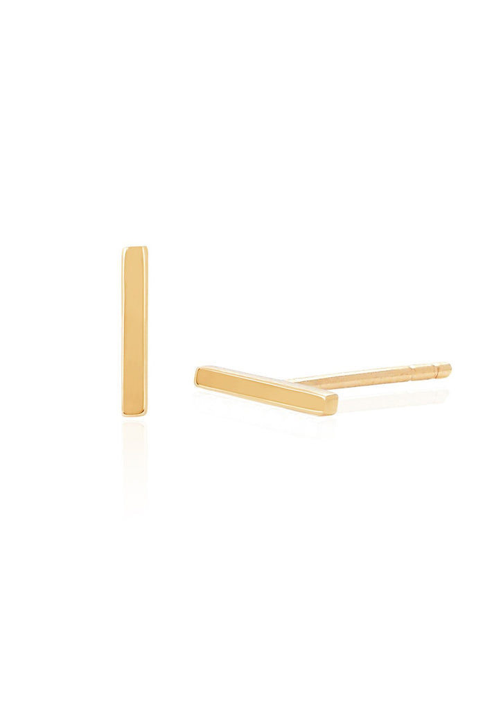 Mini Bar Stud Earring - Yellow Gold - Pavilion