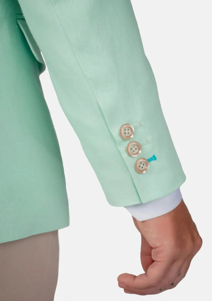 Hudson Mint Green Linen Blend Jacket - SARTORO