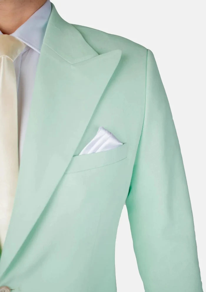 Hudson Mint Green Linen Blend Suit - SARTORO