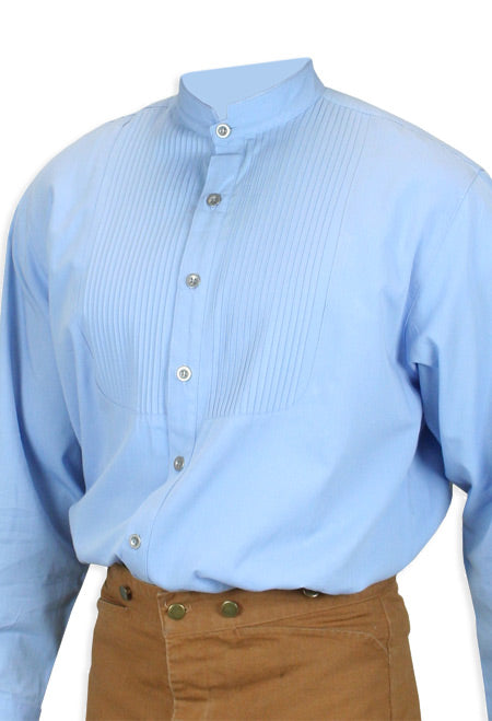 Morgan Pleated Dress Shirt - Blue