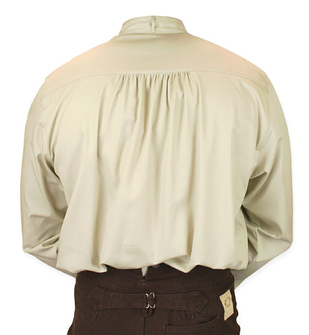 Morgan Pleated Dress Shirt - Tan